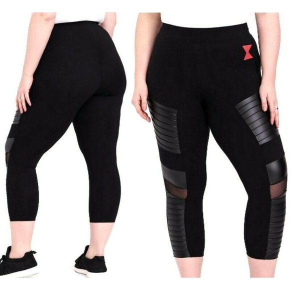 Her Universe Pants & Jumpsuits | Her Universe Marvel Black Widow Crop Leggings | Poshmark